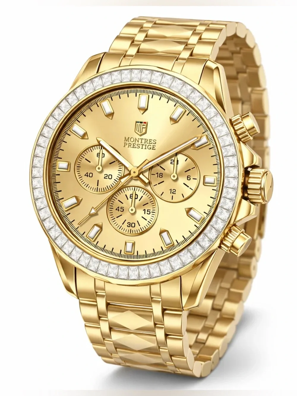 ⌚️NWT! Montres Prestige x Invicta 44.5mm Crystal Bezel Watch